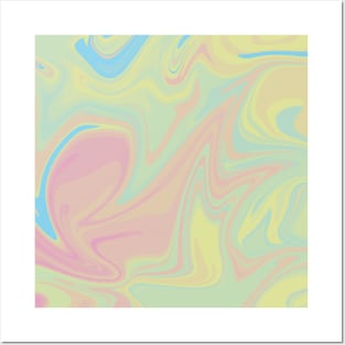 Liquify pattern colorful design Posters and Art